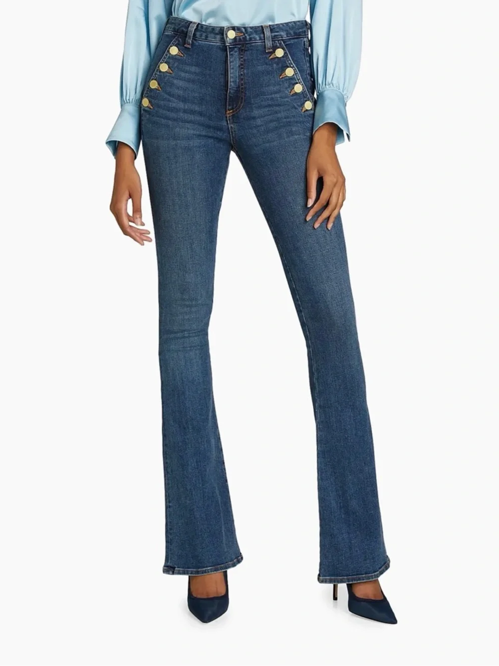 Ramy Brook - Helena High-Rise Flare Jeans size 27 - Picture 1 of 7